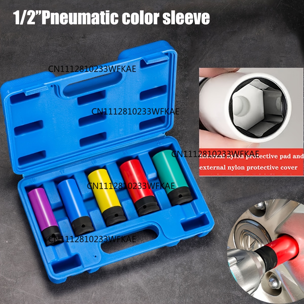 Impact Socket Thin Wall Deep Metric Set - 1/2- Inch Drive Wheel Protector Impact