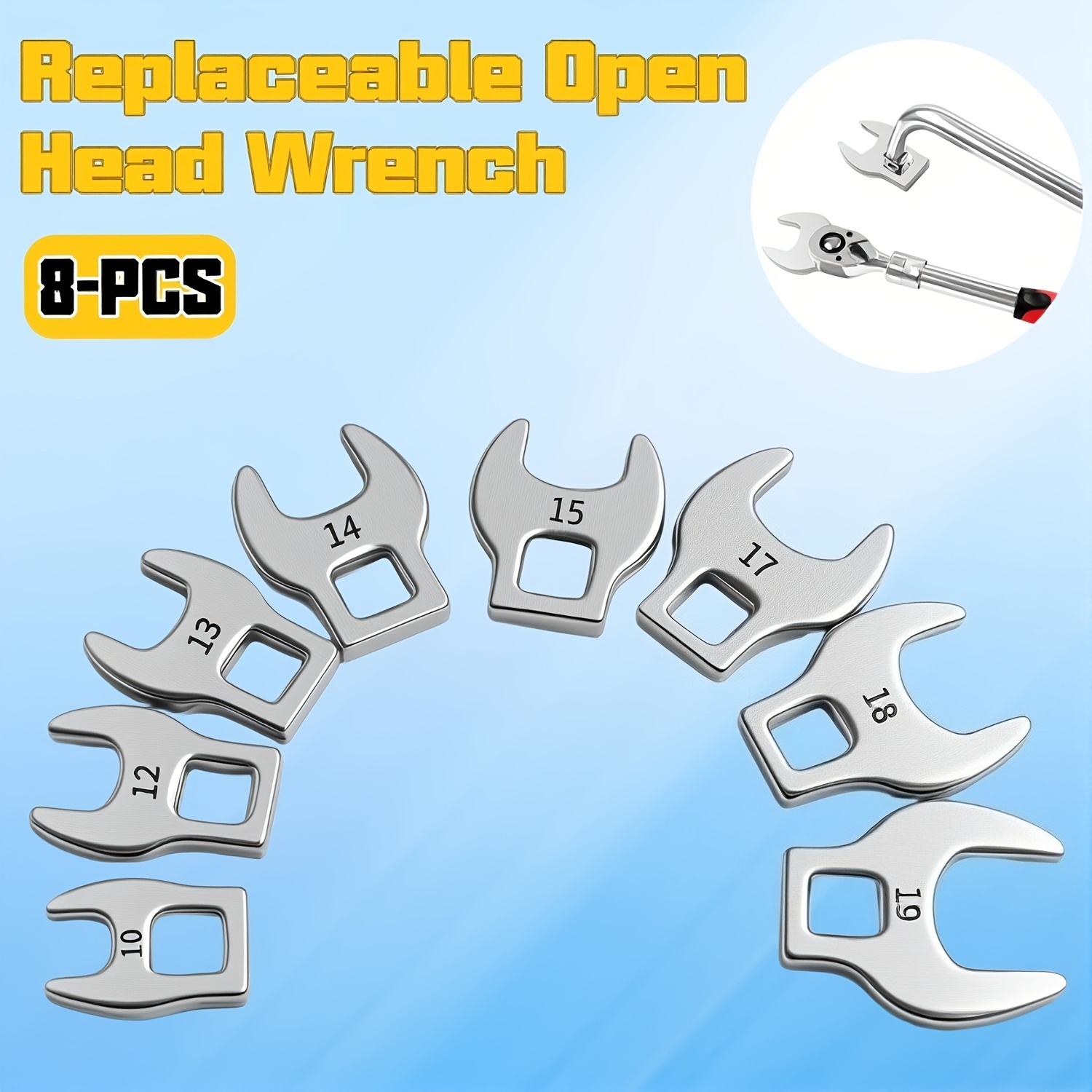 Interchangeable Head Torque Wrench Open - 8Pcs Interchangeable Torque Wrench Set 3/8