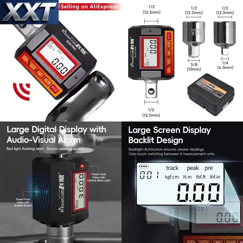 Electronic Torque Adapter 3/8 1/2 Digital - XXT MoveCrab Digital Torque Adapter 1/2
