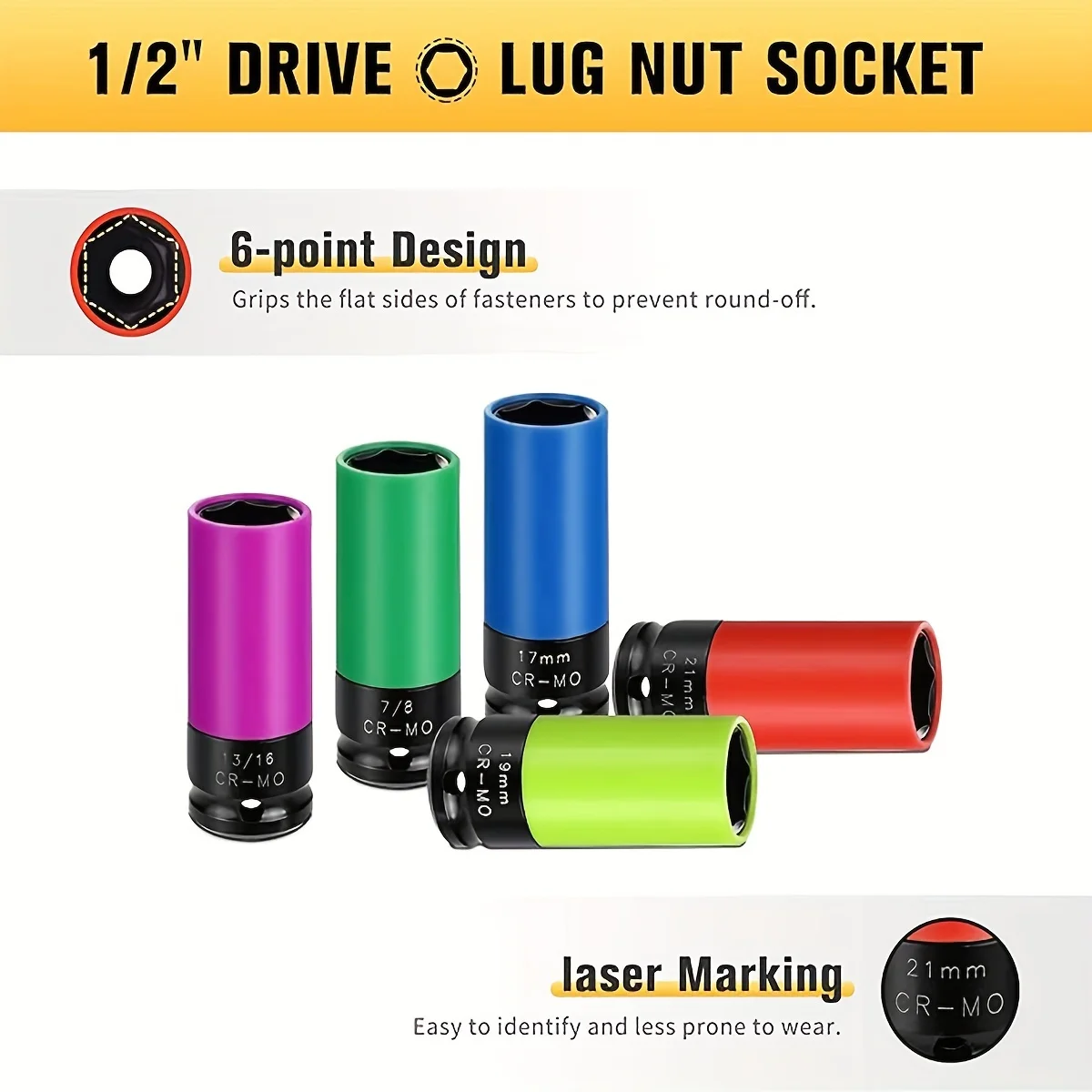 Metric 6 Point Lug Nut Impact  - đánh giá và giá Impact Socket Thin Wall Deep Metric Set