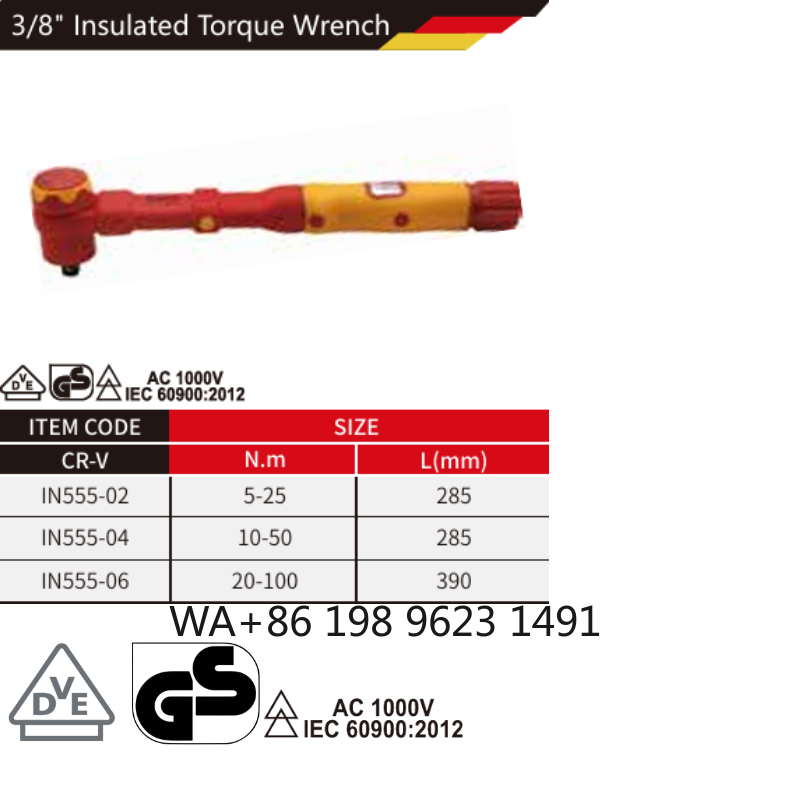 1000V Insulated Torque Wrench, - đánh giá và giá Insulated Torque Wrench 1000V Vde Electric