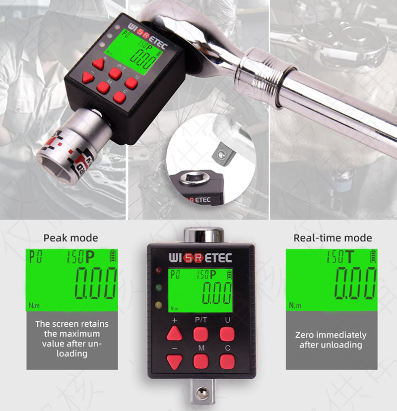 WISRETEC Digital Torque Wrench - đánh giá và giá Electronic Torque Adapter 3/8 1/2 Digital