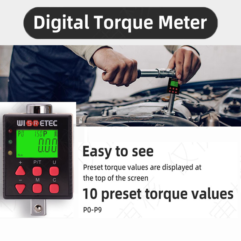 WISRETEC Digital Torque Wrench - đánh giá và giá Electronic Torque Adapter 3/8 1/2 Digital