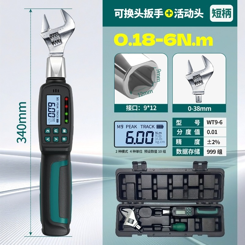 Digital Display Torque Wrench  - đánh giá và giá Interchangeable Head Torque Wrench Open