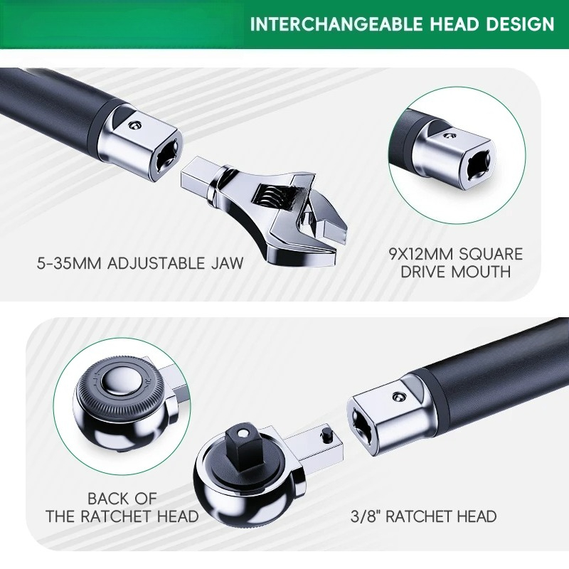 Digital Torque Wrench with Int - đánh giá và giá Interchangeable Head Torque Wrench Open