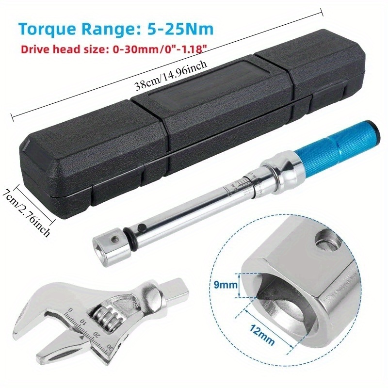 1Pc Adjustable Bike Torque Wre - đánh giá và giá Interchangeable Head Torque Wrench Open