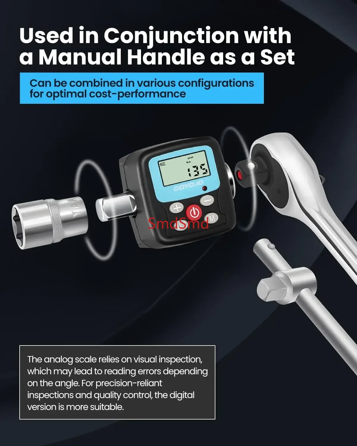Digital Torque Wrench Adapter  - đánh giá và giá Electronic Torque Adapter 3/8 1/2 Digital