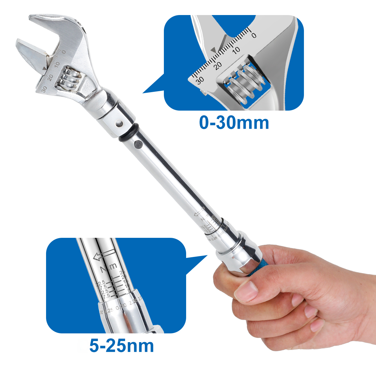 5-25NM Adjustable Torque Wrenc - đánh giá và giá Interchangeable Head Torque Wrench Open
